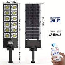 Load image into Gallery viewer, Super Bright 360 LED 3 Speed Double Row Solar Light