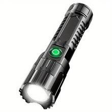 Load image into Gallery viewer, Super Bright Flashlight, USB Rechargeable Telescopic Zoom Wide Beam