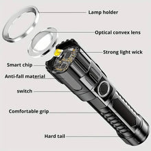 Load image into Gallery viewer, Super Bright Flashlight, USB Rechargeable Telescopic Zoom Wide Beam