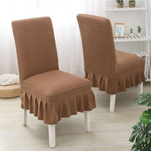 Load image into Gallery viewer, Super Soft Polar Fleece Fabric Skirt Style Chair Cover Elastic Chair Covers Spandex For Kitchen Wedding Chair Covers Dining Room Washable Furniture Chair for Kids Pets Home Ceremony Banquet Wedding Party