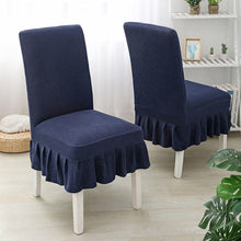 Load image into Gallery viewer, Super Soft Polar Fleece Fabric Skirt Style Chair Cover Elastic Chair Covers Spandex For Kitchen Wedding Chair Covers Dining Room Washable Furniture Chair for Kids Pets Home Ceremony Banquet Wedding Party