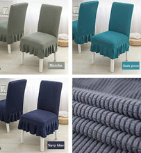 Load image into Gallery viewer, Super Soft Polar Fleece Fabric Skirt Style Chair Cover Elastic Chair Covers Spandex For Kitchen Wedding Chair Covers Dining Room Washable Furniture Chair for Kids Pets Home Ceremony Banquet Wedding Party
