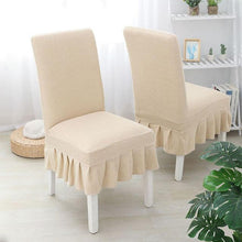 Load image into Gallery viewer, Super Soft Polar Fleece Fabric Skirt Style Chair Cover Elastic Chair Covers Spandex For Kitchen Wedding Chair Covers Dining Room Washable Furniture Chair for Kids Pets Home Ceremony Banquet Wedding Party