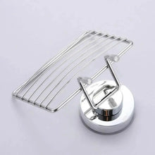 Load image into Gallery viewer, Super Strong Vacuum Suction Cup Soap Holder Drain Stainless Steel Wall-Mounted Soap Dish Shower Box Dish Punch-Free Bathroom Accessories Bathroom Soap Dish Holder Shower Soap Dish Saver Tray Bar Soap Sponge Holder for Shower Bathroom And Kitchen