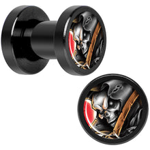 Load image into Gallery viewer, Wake the Dead Grim Reaper Halloween Black Anodized Plug Set 5mm to 16mm