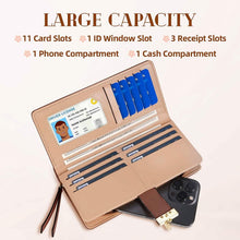 Load image into Gallery viewer, Sweet Cute Women's Long Leaf Bifold Wallet