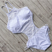 Load image into Gallery viewer, Swimsuit One Piece Backless Beach Swimwear Women One Piece Swimsuits Plunge V Neck Bathing Suits Lace up Monokini Strappy Cutout Swimwear Bikini Bathing Suit Push Up Women's Swimwear Bodysuit For Women