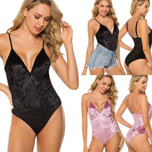 Load image into Gallery viewer, Swimsuit One Piece Backless Beach Swimwear Women One Piece Swimsuits Plunge V Neck Bathing Suits Lace up Monokini Strappy Cutout Swimwear Bikini Bathing Suit Push Up Women's Swimwear Bodysuit For Women