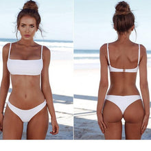 Load image into Gallery viewer, Swimwear Women Bikini Set Hollow Out Swimsuit Padded Halter Padded Push Up Bikini Set Two Pieces Swimsuit For Women Swimwear Bathing Suit Gifts For Mom Wife Girlfriend Lace Up Two Piece Bathing Suit