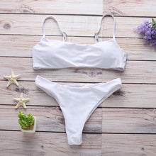 Load image into Gallery viewer, Swimwear Women Bikini Set Hollow Out Swimsuit Padded Halter Padded Push Up Bikini Set Two Pieces Swimsuit For Women Swimwear Bathing Suit Gifts For Mom Wife Girlfriend Lace Up Two Piece Bathing Suit