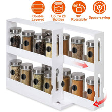 Load image into Gallery viewer, Swivel Cabinet Organizer Revolving Kitchen Rack Spice Organizer