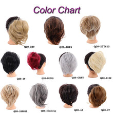 Load image into Gallery viewer, Synthetic Messy Bun Scrunchie Chignon With Elastic Hair Bands Donut Straight Ponytail Hair Pieces For Women Hair Extensions Clip in Hair Extension For Volumized Hair Buns For Girls