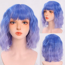 Load image into Gallery viewer, Synthetic Wigs For Women Daily Cosplay Long Water Wave Lolita Wig With Bangs Cold Brown Heat Resistant Hair Bob Wigs For Black Women Cosplay Wigs For Women Gifts for Girlfriends