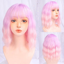 Load image into Gallery viewer, Synthetic Wigs For Women Daily Cosplay Long Water Wave Lolita Wig With Bangs Cold Brown Heat Resistant Hair Bob Wigs For Black Women Cosplay Wigs For Women Gifts for Girlfriends
