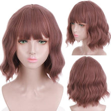 Load image into Gallery viewer, Synthetic Wigs For Women Daily Cosplay Long Water Wave Lolita Wig With Bangs Cold Brown Heat Resistant Hair Bob Wigs For Black Women Cosplay Wigs For Women Gifts for Girlfriends