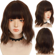 Load image into Gallery viewer, Synthetic Wigs For Women Daily Cosplay Long Water Wave Lolita Wig With Bangs Cold Brown Heat Resistant Hair Bob Wigs For Black Women Cosplay Wigs For Women Gifts for Girlfriends