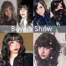 Load image into Gallery viewer, Synthetic Wigs For Women Daily Cosplay Long Water Wave Lolita Wig With Bangs Cold Brown Heat Resistant Hair Bob Wigs For Black Women Cosplay Wigs For Women Gifts for Girlfriends
