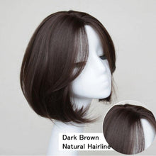 Load image into Gallery viewer, Synthetic Wigs Short Wavy Womens Wig Natural Part Side Hair Black Brown Wigs For Women Heat Resistant Daily Wigs For Black Women Cosplay Wigs For Women Gifts for Girlfriends