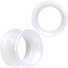 Load image into Gallery viewer, Thin Flexible White Silicone Tunnel Plug Set 6mm to 25mm