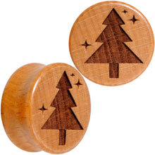Load image into Gallery viewer, Organic Beechwood Christmas Tree Saddle Plug Set Sizes 8mm to 25mm