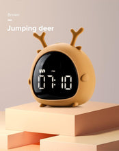 Load image into Gallery viewer, Table Clock Cute Alarm Clock Cute Toddler Alarm Clock Dimming Sleep Training Clock with Night Light Kids Wake Up Clock USB Rechargeable Easy Setting Kids Bedside Kids Night Wake Up Light Multi Function Alarm Clock for For Child Children Home Decoration
