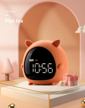 Load image into Gallery viewer, Table Clock Cute Alarm Clock Cute Toddler Alarm Clock Dimming Sleep Training Clock with Night Light Kids Wake Up Clock USB Rechargeable Easy Setting Kids Bedside Kids Night Wake Up Light Multi Function Alarm Clock for For Child Children Home Decoration