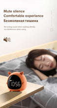 Load image into Gallery viewer, Table Clock Cute Alarm Clock Cute Toddler Alarm Clock Dimming Sleep Training Clock with Night Light Kids Wake Up Clock USB Rechargeable Easy Setting Kids Bedside Kids Night Wake Up Light Multi Function Alarm Clock for For Child Children Home Decoration