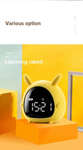 Load image into Gallery viewer, Table Clock Cute Alarm Clock Cute Toddler Alarm Clock Dimming Sleep Training Clock with Night Light Kids Wake Up Clock USB Rechargeable Easy Setting Kids Bedside Kids Night Wake Up Light Multi Function Alarm Clock for For Child Children Home Decoration