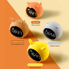 Load image into Gallery viewer, Table Clock Cute Alarm Clock Cute Toddler Alarm Clock Dimming Sleep Training Clock with Night Light Kids Wake Up Clock USB Rechargeable Easy Setting Kids Bedside Kids Night Wake Up Light Multi Function Alarm Clock for For Child Children Home Decoration