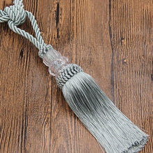 Load image into Gallery viewer, Tassel Curtain Tieback Crystal Bead Hanging Ball Tie Room Accessories Holder Buckle Rope Bandage Holdback Window Shade Curtain Tie Back Tassel Tie Backs for Curtain Beautiful Curtain Holdback Rope