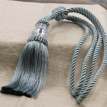 Load image into Gallery viewer, Tassel Curtain Tieback Crystal Bead Hanging Ball Tie Room Accessories Holder Buckle Rope Bandage Holdback Window Shade Curtain Tie Back Tassel Tie Backs for Curtain Beautiful Curtain Holdback Rope
