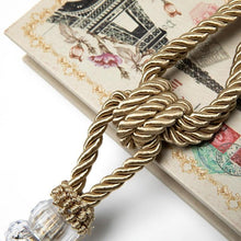 Load image into Gallery viewer, Tassel Curtain Tieback Crystal Bead Hanging Ball Tie Room Accessories Holder Buckle Rope Bandage Holdback Window Shade Curtain Tie Back Tassel Tie Backs for Curtain Beautiful Curtain Holdback Rope
