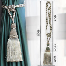 Load image into Gallery viewer, Tassel Curtain Tiebacks Home Decoration Handmade Curtain Holders Clips Hanging Balls Curtain Accessories Curtain Tie backs Curtain Handmade Tiebacks Decorative Curtain Holdbacks With Tassel
