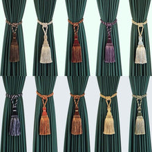 Load image into Gallery viewer, Tassel Curtain Tiebacks Home Decoration Handmade Curtain Holders Clips Hanging Balls Curtain Accessories Curtain Tie backs Curtain Handmade Tiebacks Decorative Curtain Holdbacks With Tassel