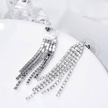 Load image into Gallery viewer, Tassel Linear Drop Earrings