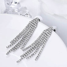 Load image into Gallery viewer, Tassel Linear Drop Earrings