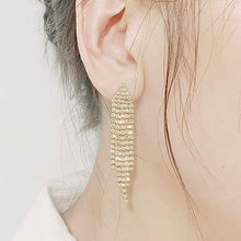 Load image into Gallery viewer, Tassel Linear Drop Earrings