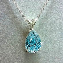 Load image into Gallery viewer, Teardrop Shaped Zirconia Pendant Copper Necklace