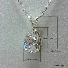 Load image into Gallery viewer, Teardrop Shaped Zirconia Pendant Copper Necklace