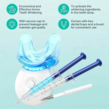 Load image into Gallery viewer, Teeth Whitening Gel Kit with 6 Teeth Cleaning Gel + 2 Dental Trays + Cleaning Led Light
