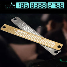 Load image into Gallery viewer, Temporary Car Parking Card Telephone Number Card Notification Car Phone Holder with Car Temporary Parking Phone Numbers Card, Universal Car Dashboard Windscreen Phone Stand Bracket Night Light Sucker Plate Car Styling Phone Number Card