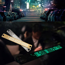 Load image into Gallery viewer, Temporary Car Parking Card Telephone Number Card Notification Car Phone Holder with Car Temporary Parking Phone Numbers Card, Universal Car Dashboard Windscreen Phone Stand Bracket Night Light Sucker Plate Car Styling Phone Number Card