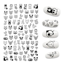 Load image into Gallery viewer, The New 3D Nail Sticker Cool English Letter stickers for nail Foil Love Heart Design Fashion Manicure Stickers Girls Manicure Decoration Nail Art Supplies 3D Self-Adhesive Nail Decals Designer Nail Stickers for Acrylic Nails