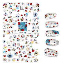 Load image into Gallery viewer, The New 3D Nail Sticker Cool English Letter stickers for nail Foil Love Heart Design Fashion Manicure Stickers Girls Manicure Decoration Nail Art Supplies 3D Self-Adhesive Nail Decals Designer Nail Stickers for Acrylic Nails