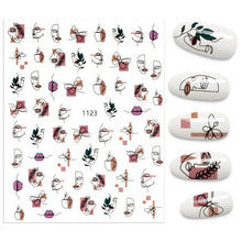 Load image into Gallery viewer, The New 3D Nail Sticker Cool English Letter stickers for nail Foil Love Heart Design Nails Accessories Fashion Manicure Sticker Stickers Girls Manicure Decoration Nail Art Supplies 3D Self-Adhesive Nail Decals Designer Nail Stickers for Acrylic Nails