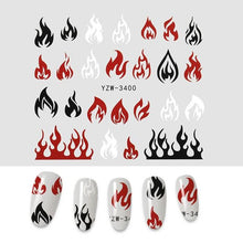 Load image into Gallery viewer, The New 3D Nail Sticker Cool English Letter stickers for nail Foil Love Heart Design Nails Accessories Fashion Manicure Sticker Stickers Girls Manicure Decoration Nail Art Supplies 3D Self-Adhesive Nail Decals Designer Nail Stickers for Acrylic Nails