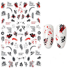 Load image into Gallery viewer, The New 3D Nail Sticker Cool English Letter stickers for nail Foil Love Heart Design Nails Accessories Fashion Manicure Sticker Stickers Girls Manicure Decoration Nail Art Supplies 3D Self-Adhesive Nail Decals Designer Nail Stickers for Acrylic Nails