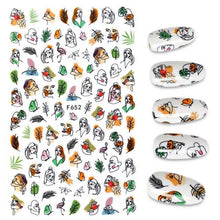 Load image into Gallery viewer, The New 3D Nail Sticker Cool English Letter stickers for nail Foil Love Heart Design Nails Accessories Fashion Manicure Sticker Stickers Girls Manicure Decoration Nail Art Supplies 3D Self-Adhesive Nail Decals Designer Nail Stickers for Acrylic Nails