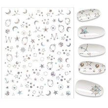 Load image into Gallery viewer, The New 3D Nail Sticker Cool English Letter stickers for nail Foil Love Heart Design Nails Accessories Fashion Manicure Sticker Stickers Girls Manicure Decoration Nail Art Supplies 3D Self-Adhesive Nail Decals Designer Nail Stickers for Acrylic Nails