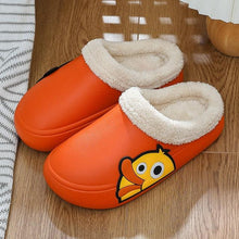 Load image into Gallery viewer, Thick Platform Winter Women Waterproof Non-Slip Home Rubber Slippers Warm Indoor Fur Cotton Women's Cozy Memory Foam Closed Back Slippers Wool-Like Blend Cotton House Shoes